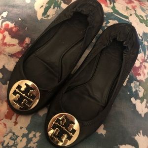 Black Tory Burch Reva flats